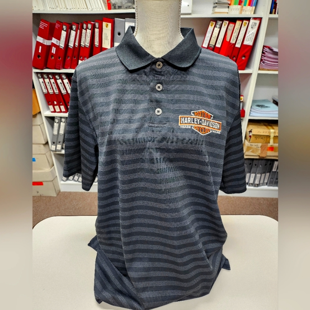Harley Davidson Short Sleeve Kona HI Collared Polo Shirt Large